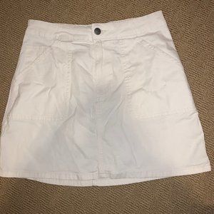 White Denim Skirt